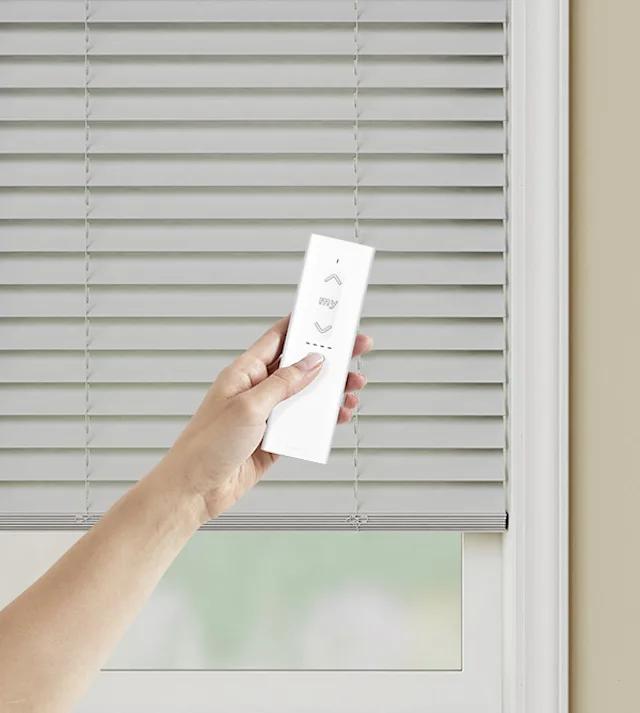 Motorized Wood Blinds with Remote Control