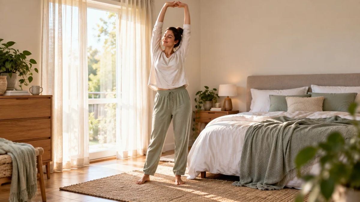 A gentle morning stretch routine: 8 easy stretches
