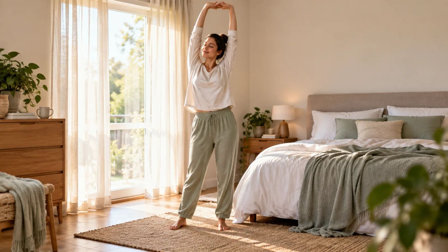 A gentle morning stretch routine 8 easy stretches