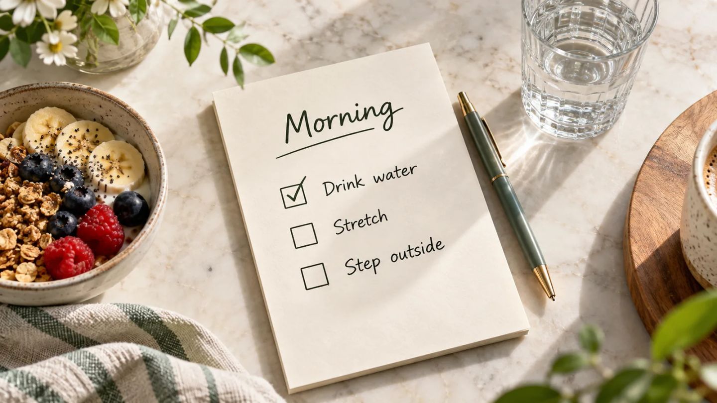 A morning routine checklist you can actually keep