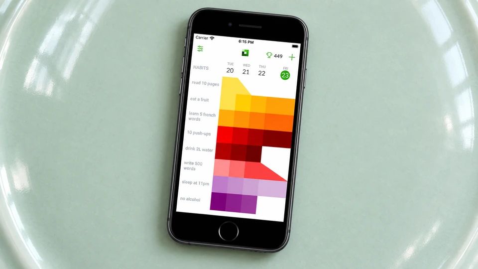 everyday - Habit Tracker displayed on a phone.