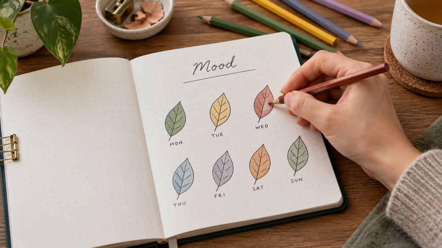 Bullet journal mood tracker 3 layouts you can copy tonight