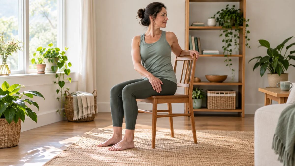 Chair yoga for seniors: moves, evidence and how to start