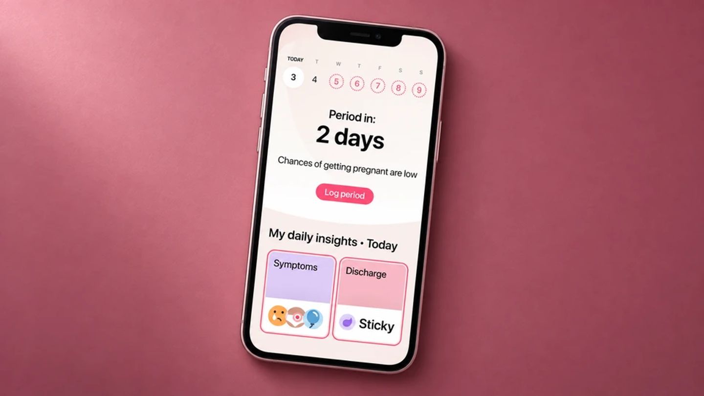 Flo Cycle & Period Tracker displayed on a phone.