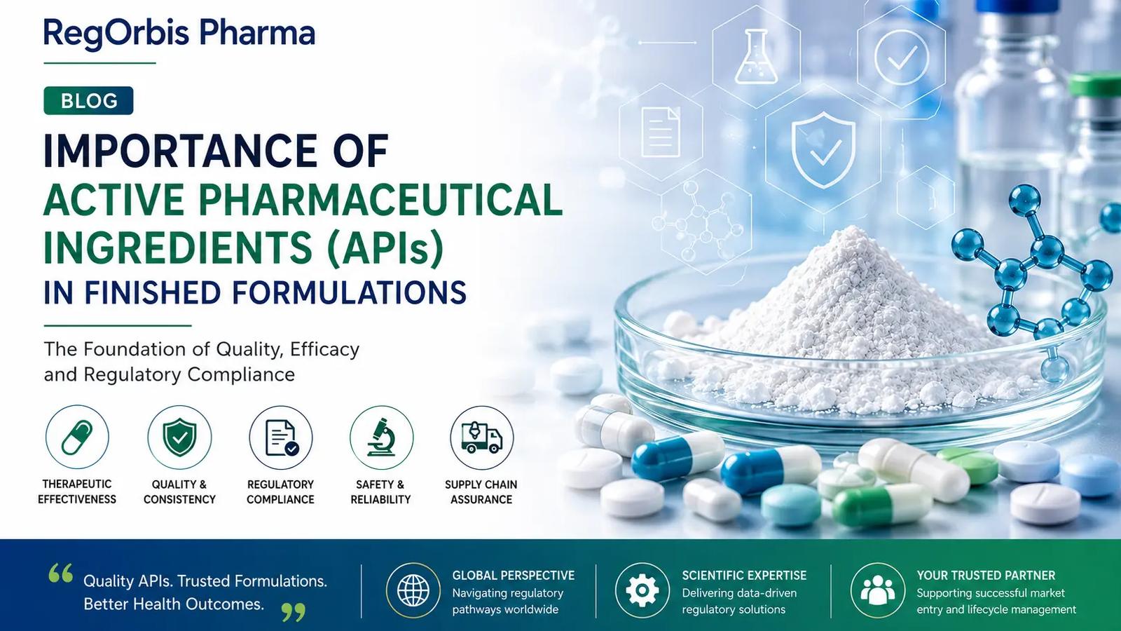 Importance of Active Pharmaceutical Ingredients (APIs) in Finished Formulations: Regulatory, Quality & Compliance Perspective