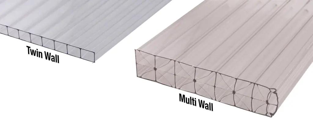 twin wall polycarbonate cross section