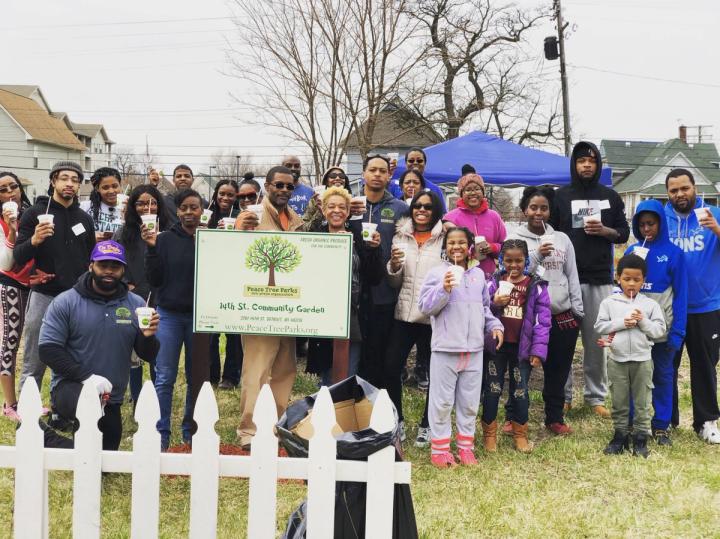 Peace Tree Parks - 2021 urban farming grant winners working in the community gardens