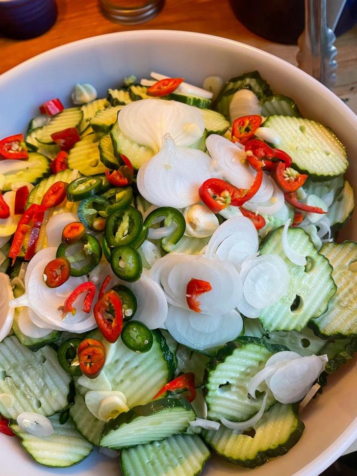veggie salad with cucumbers