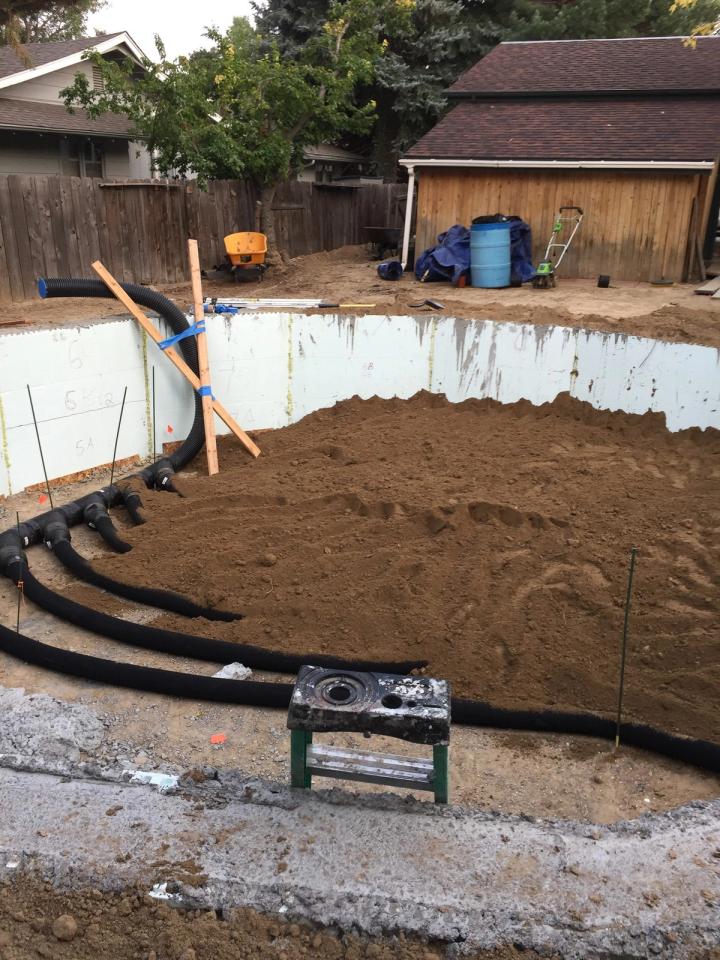 covering the climate battery with dirt