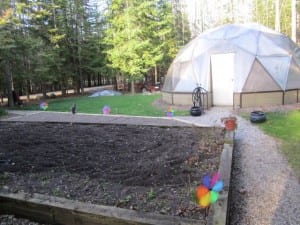 Exterior of Growing Dome Greenhouse in Michigan