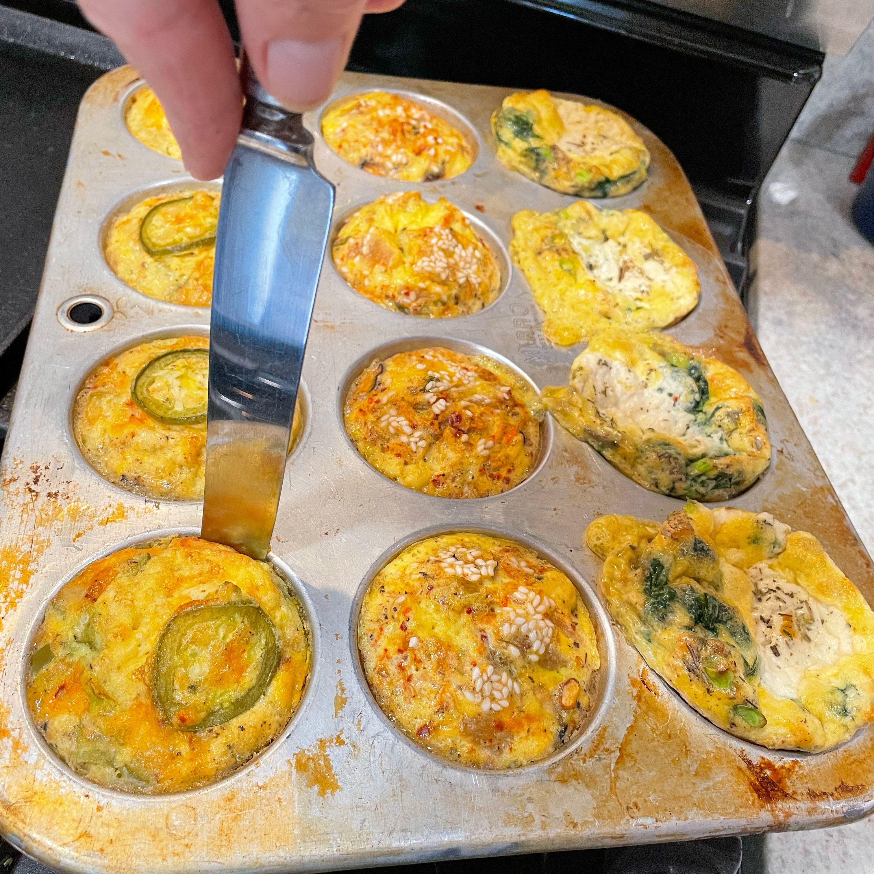 run a knife around the edges to release the egg bites