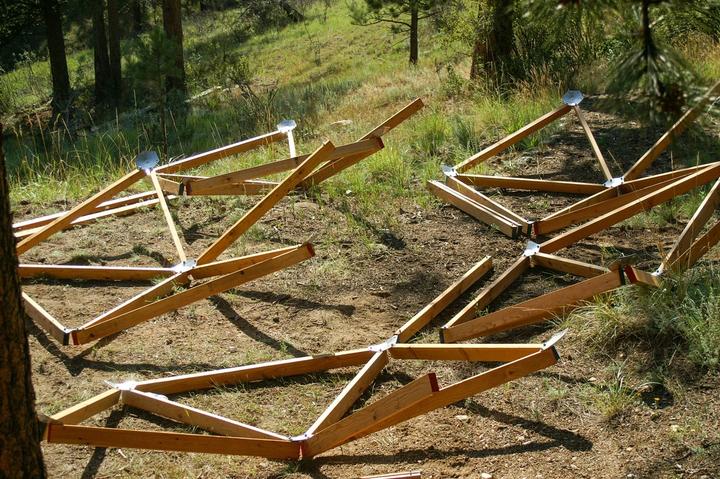 building geodesic dome structure