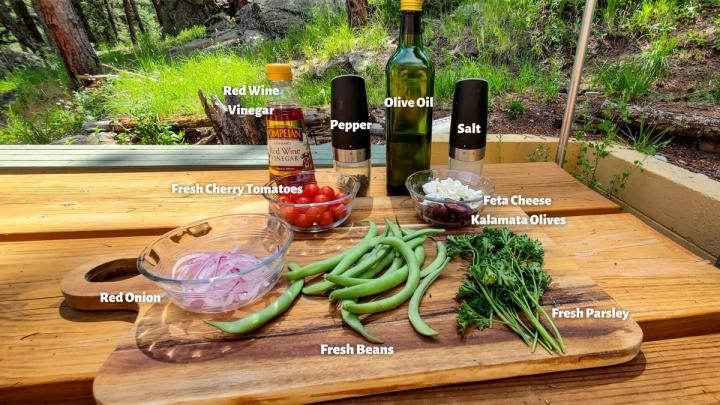 Ingredients for Bean and Tomato Salad