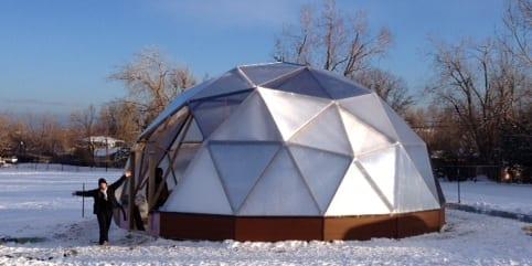 Growing Spaces Greenhouse in winter