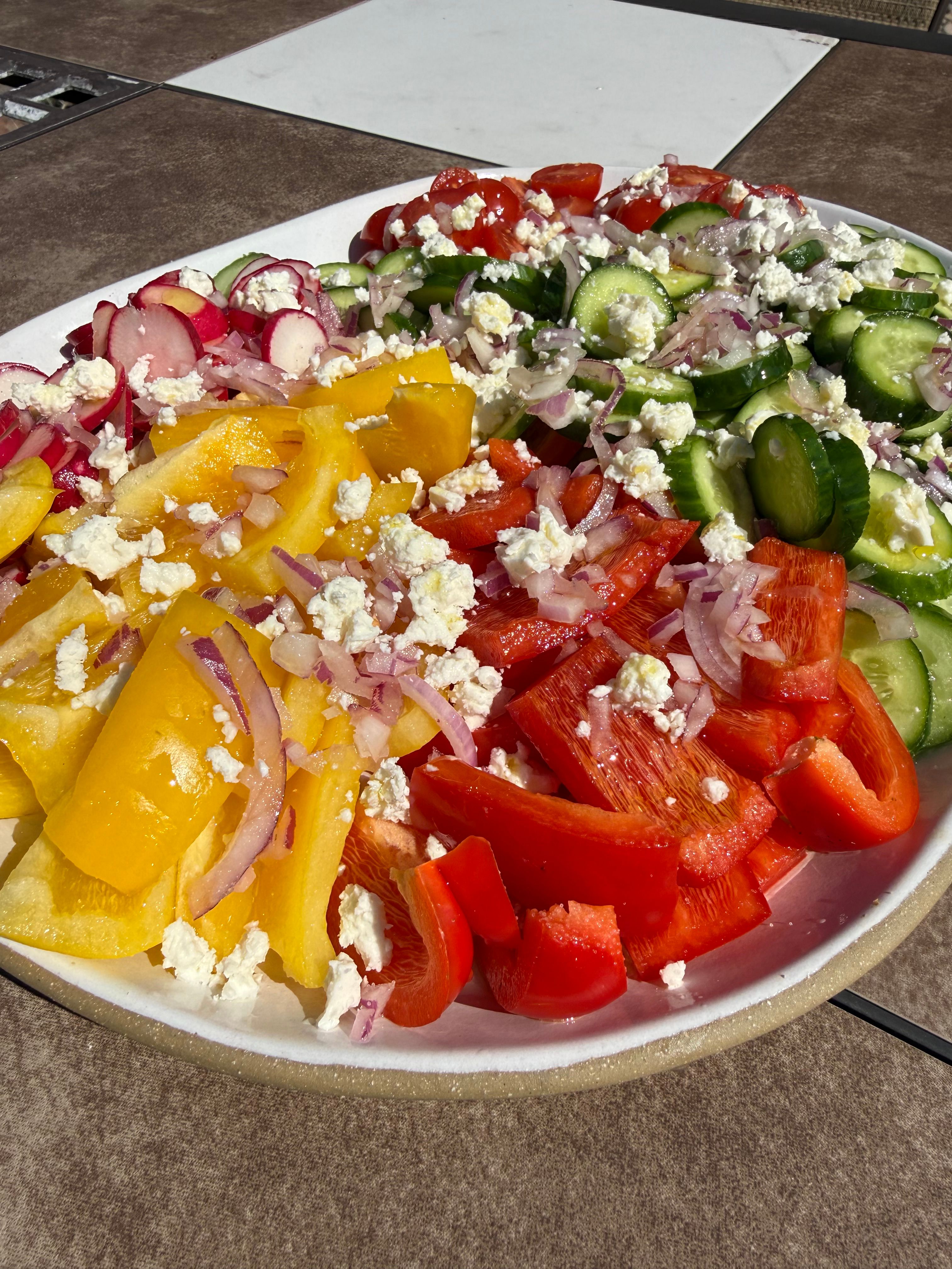Carpaccio-Style Mediterranean Breakfast Salad