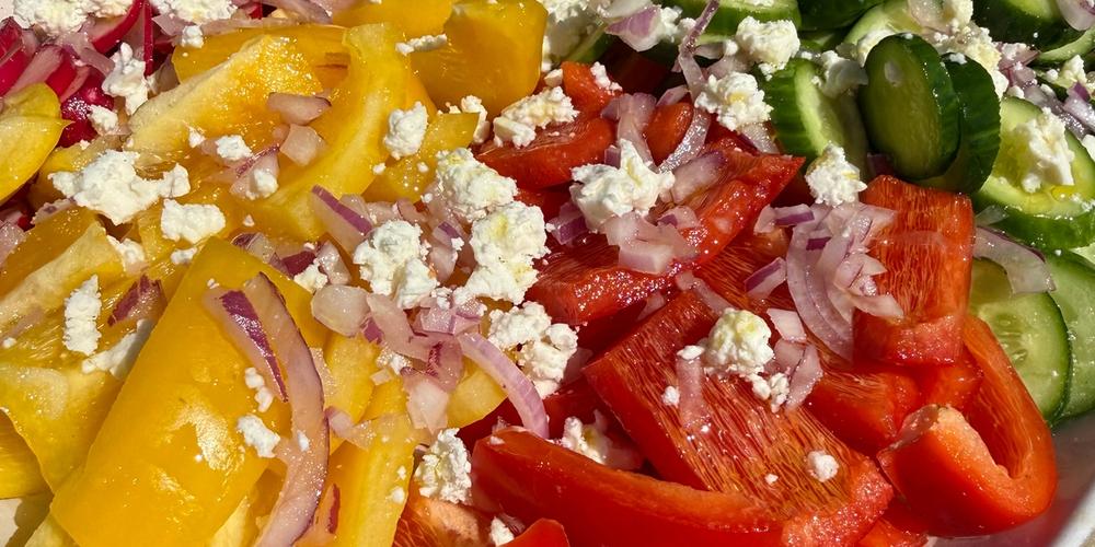 Carpaccio-Style Mediterranean Breakfast Salad