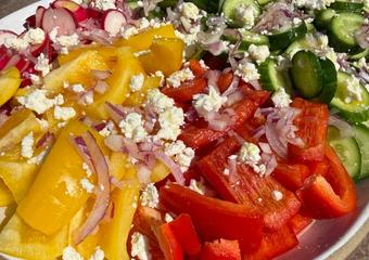 Carpaccio-Style Mediterranean Breakfast Salad