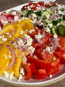 Carpaccio-Style Mediterranean Breakfast Salad
