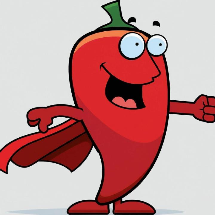 cartoon of a superhero pepper