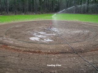 Prepping the dome foundation