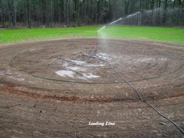 Prepping the dome foundation