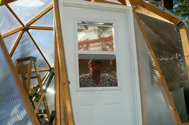 adding on the dome greenhouse door