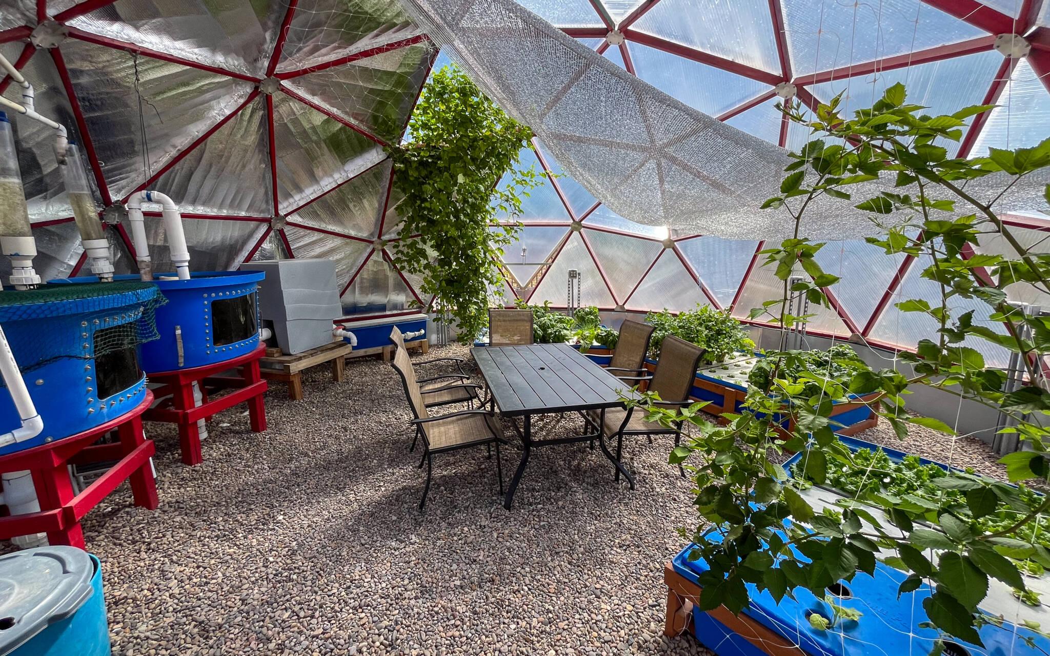 26-foot Growing Dome aquaponics lab at Santa Fe Community College in Santa Fe, New Mexico
