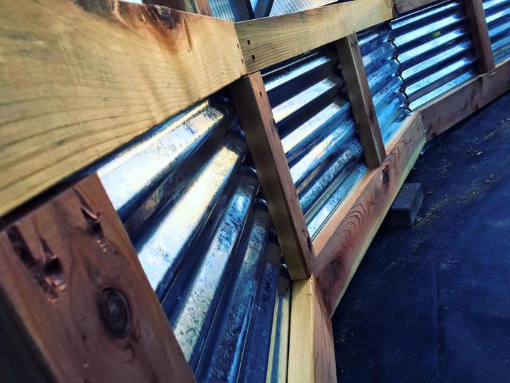 Aluminum siding on planting beds