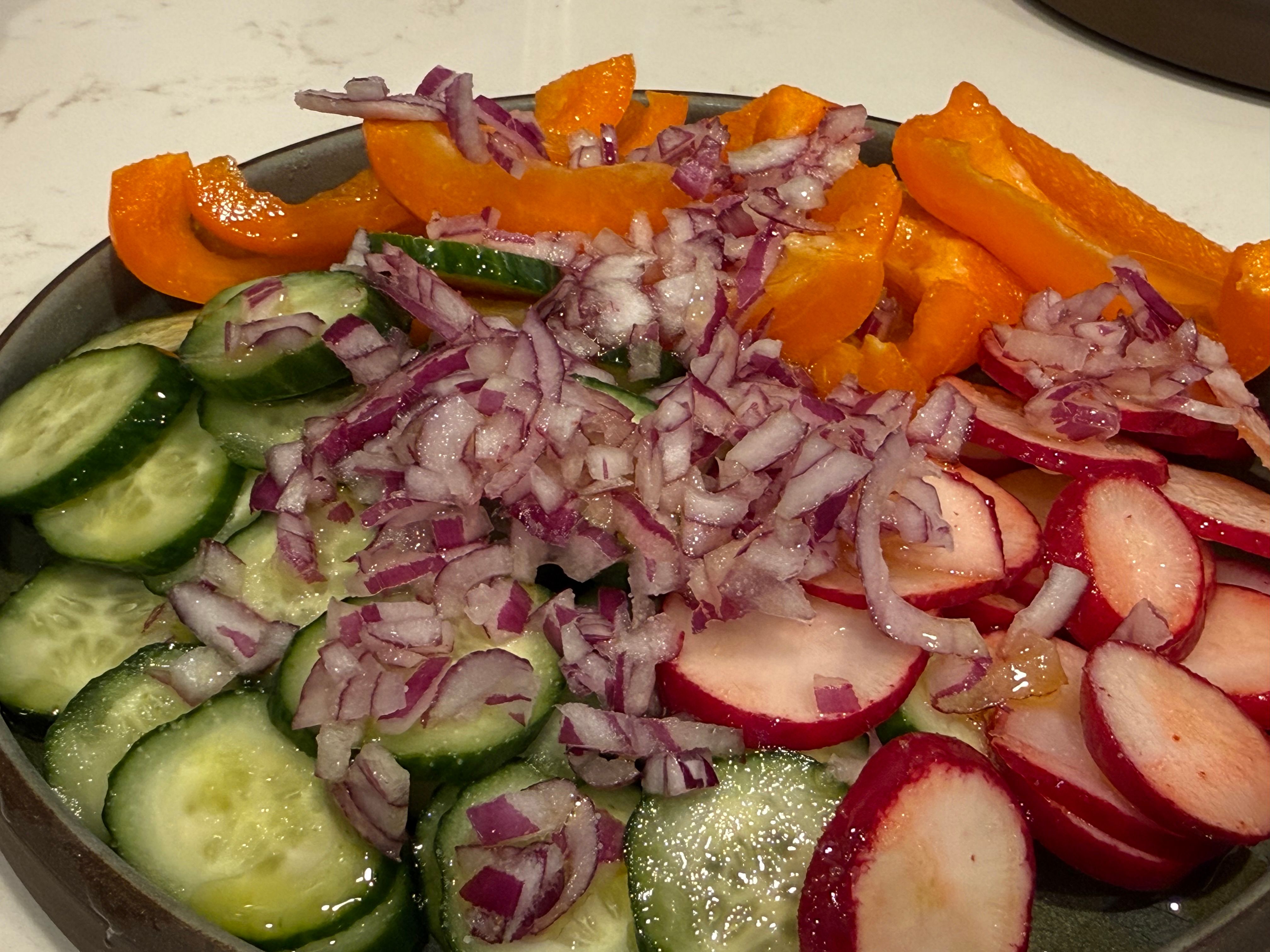 Carpaccio-Style Mediterranean Breakfast Salad