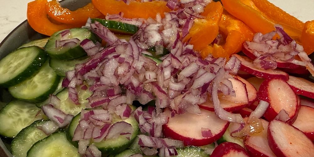 Carpaccio-Style Mediterranean Breakfast Salad