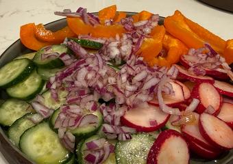 Carpaccio-Style Mediterranean Breakfast Salad
