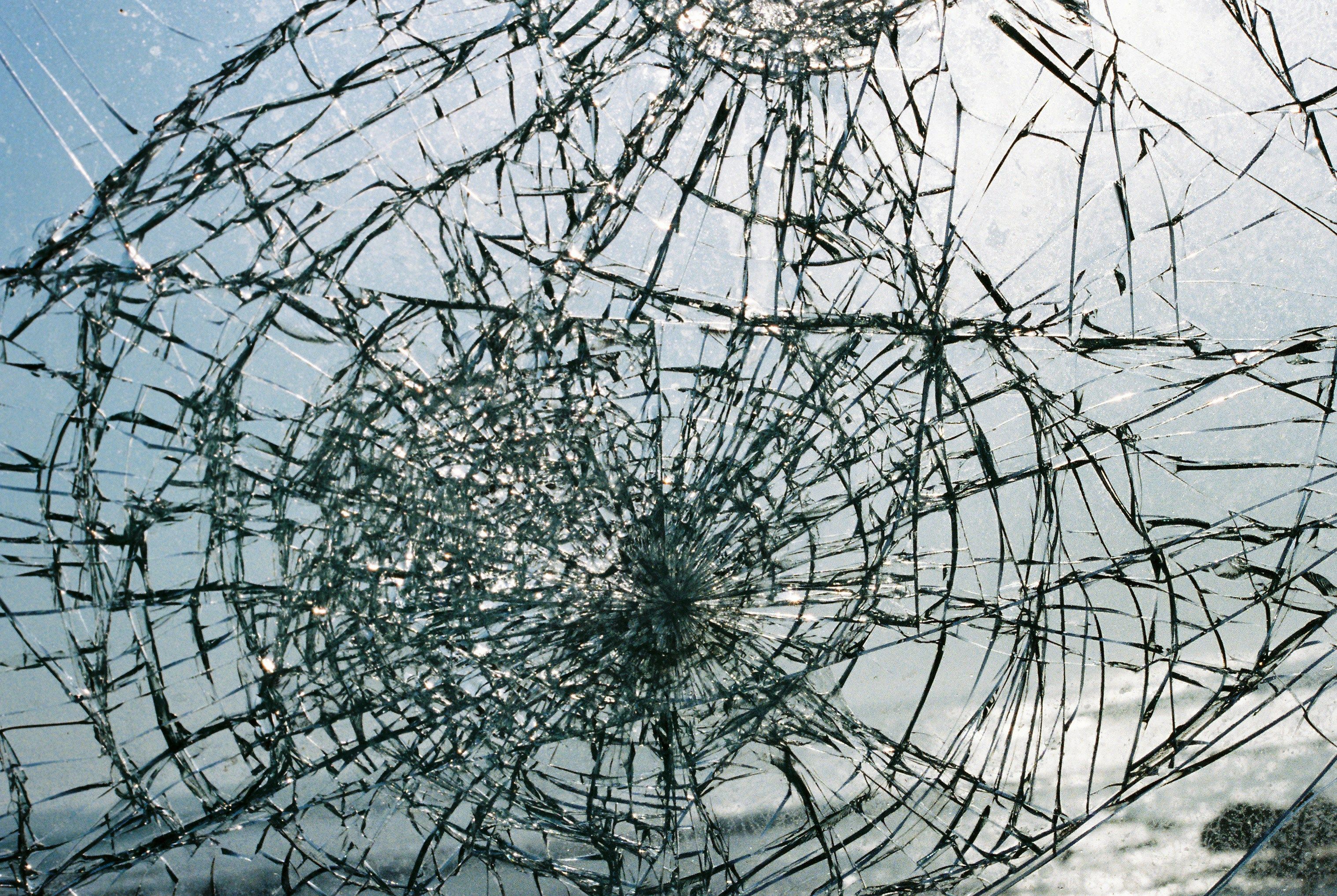 glass with damage