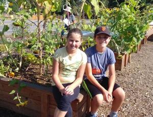 Kids in California Growing Dome Greenhouse