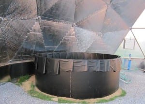 33' Growing Dome above ground pond