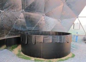 33' Growing Dome above ground pond