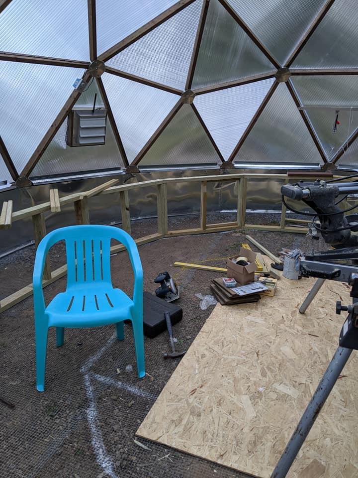 building the diy greenhouse