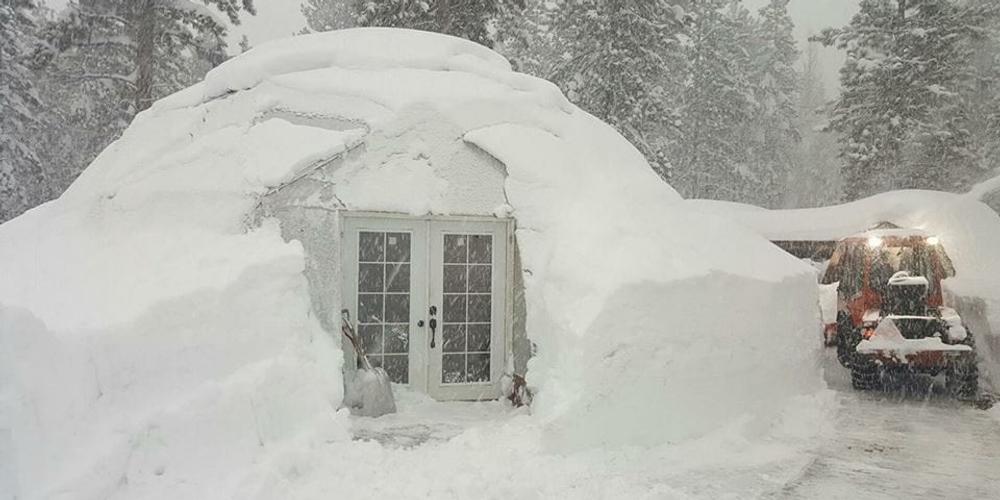 Gardening in the Snow in a Growing Dome image