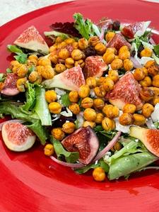 fig goat cheese chickpea sala