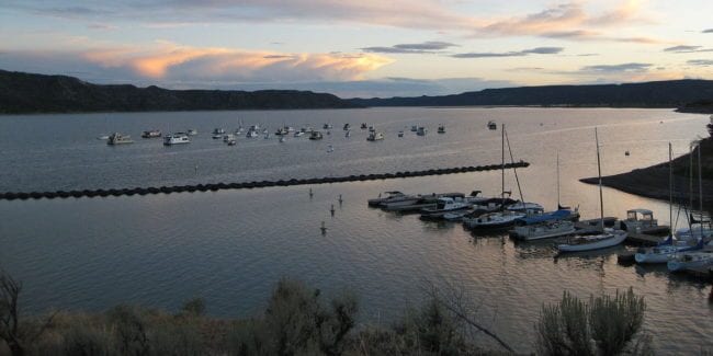 boat dock on Navajo lake