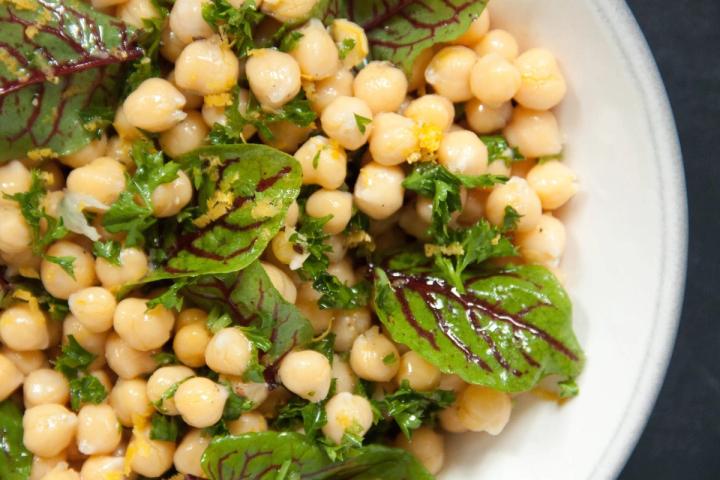 Vegan Chickpea and Sorrel Salad