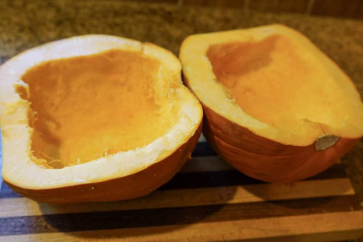 gutted pumpkin