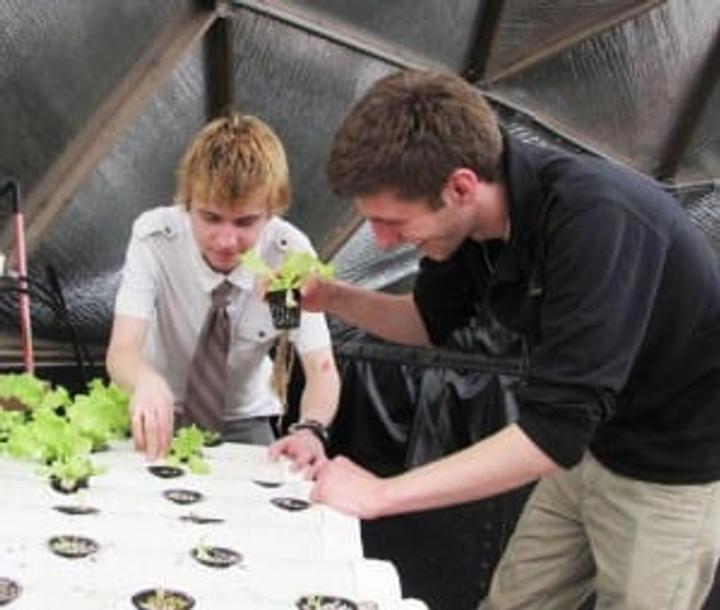 Aquaponics at School Greenhouse