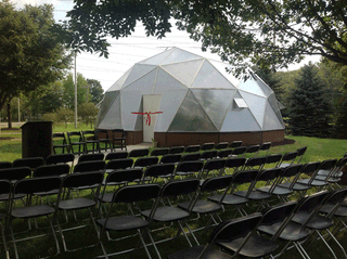 Grand opening of mini university Growing Dome Greenhouse