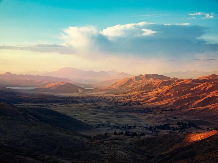 Aerial view of Andes Mountains
