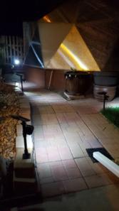 walkway outside automated greenhouse