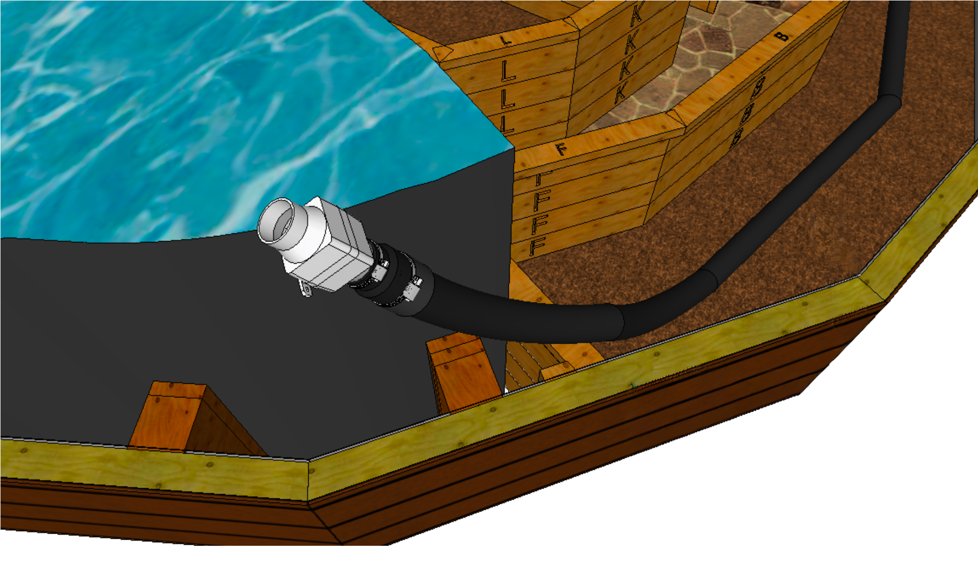 illustration of undersoil system installation