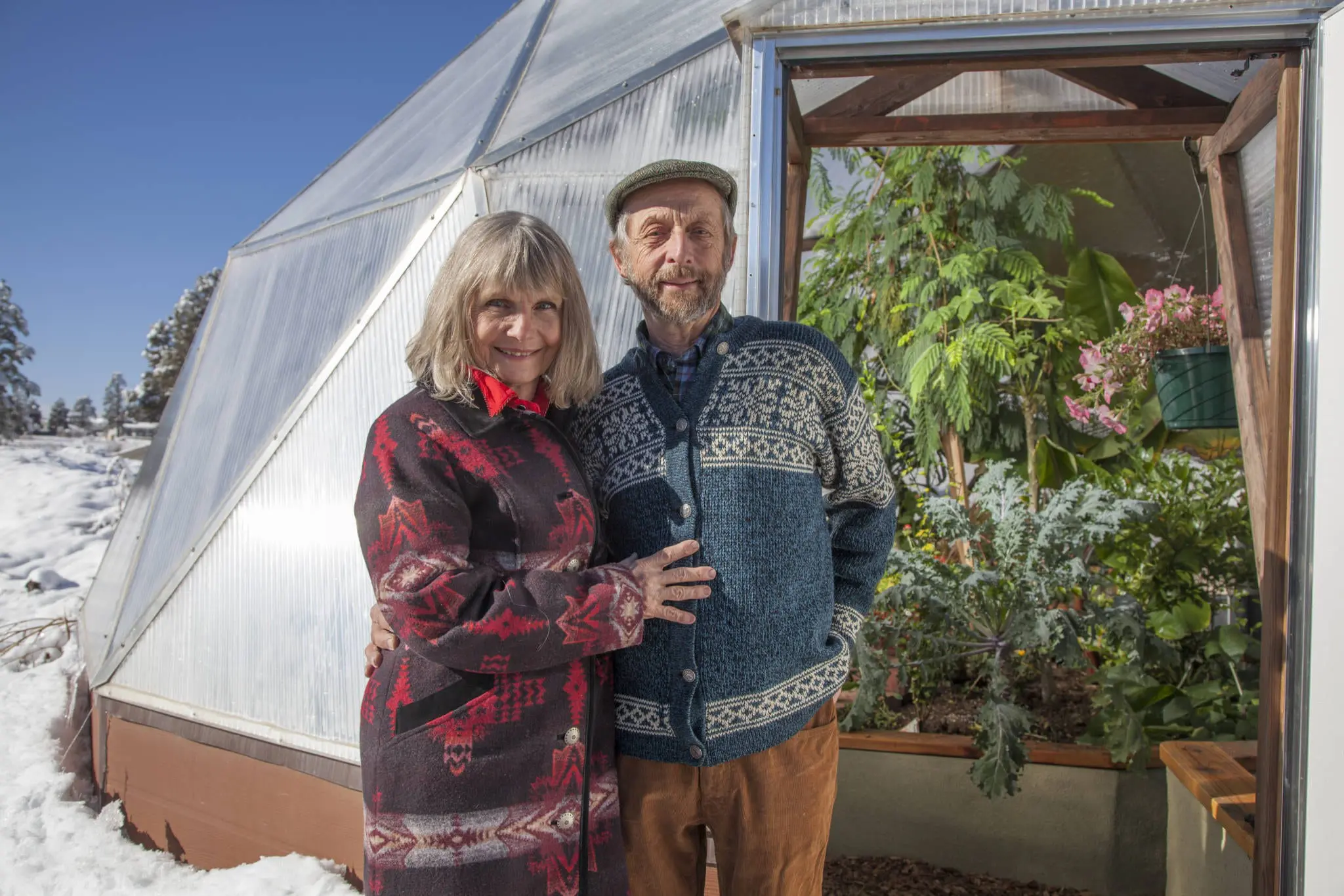 A couple in front of a dome
