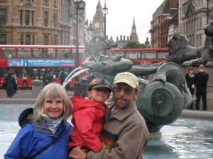 Parsons family in front of Big Ben