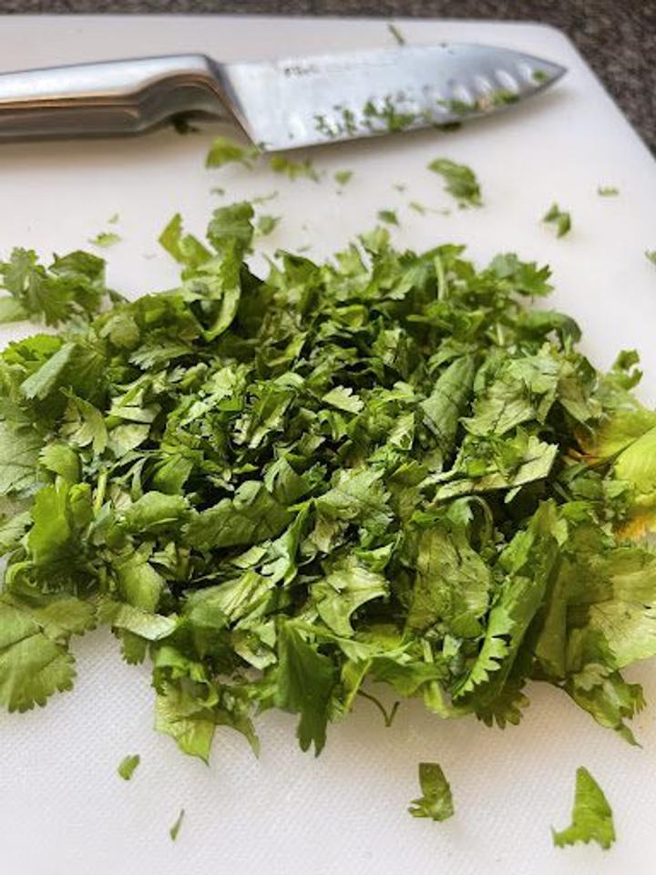 diced cilantro