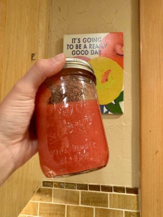 guava jam in a ball canning jar